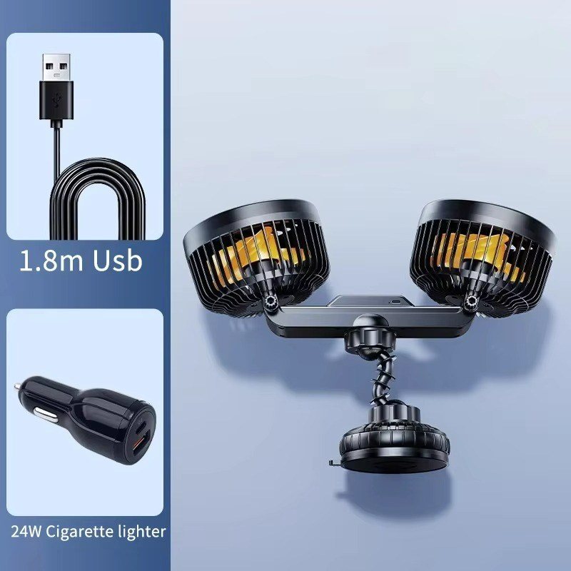 Powerful Cordless Car Fan with 4000 mAh Battery