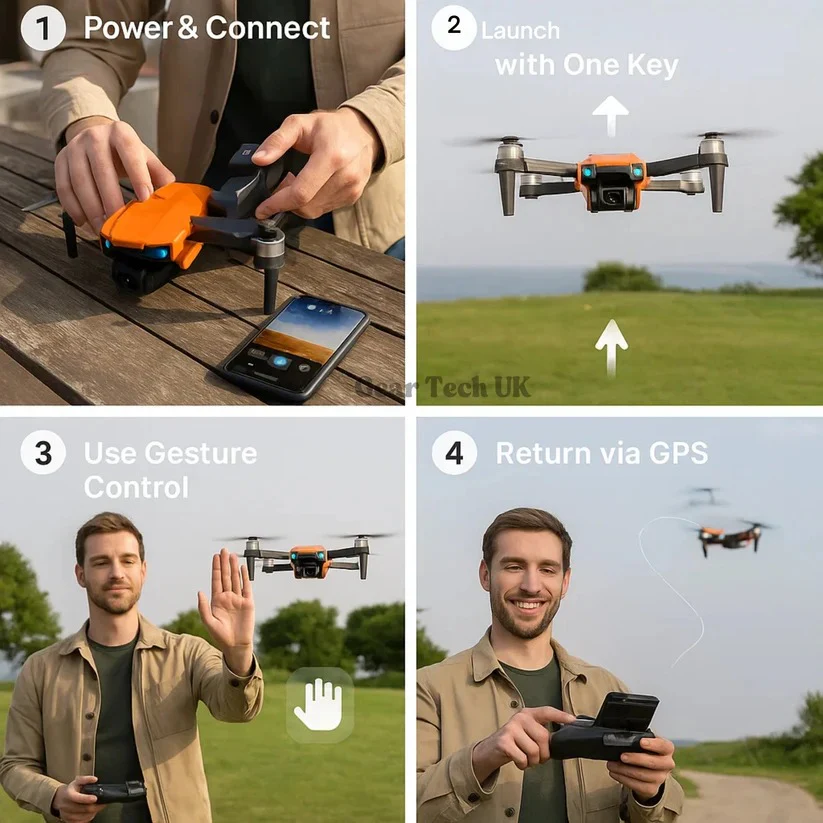 SkyVision | Ultra HD Drohne mit Dualkamera und GPS-Funktion