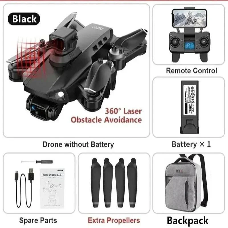 SkyVision | Ultra HD Drohne mit Dualkamera und GPS-Funktion