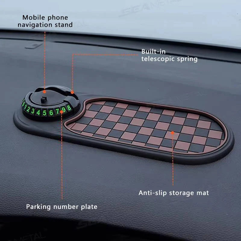 Vielseitiger Handyhalter für das Auto mit rutschfester Unterlage