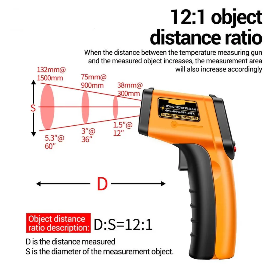 Kontaktfreies Infrarot-Laserthermometer für präzise Messungen