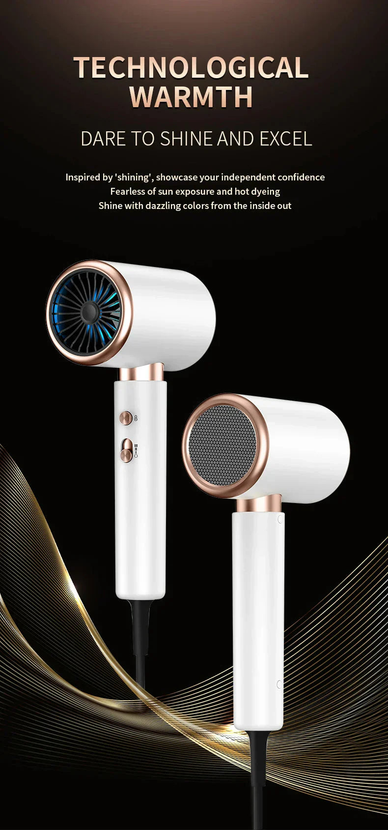 High-Performance Hair Dryer with Smart Ionic Care