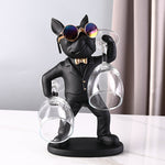 Eleganter Hunde-Figuren-Weinglashalter – Stilvolles Tischaccessoire