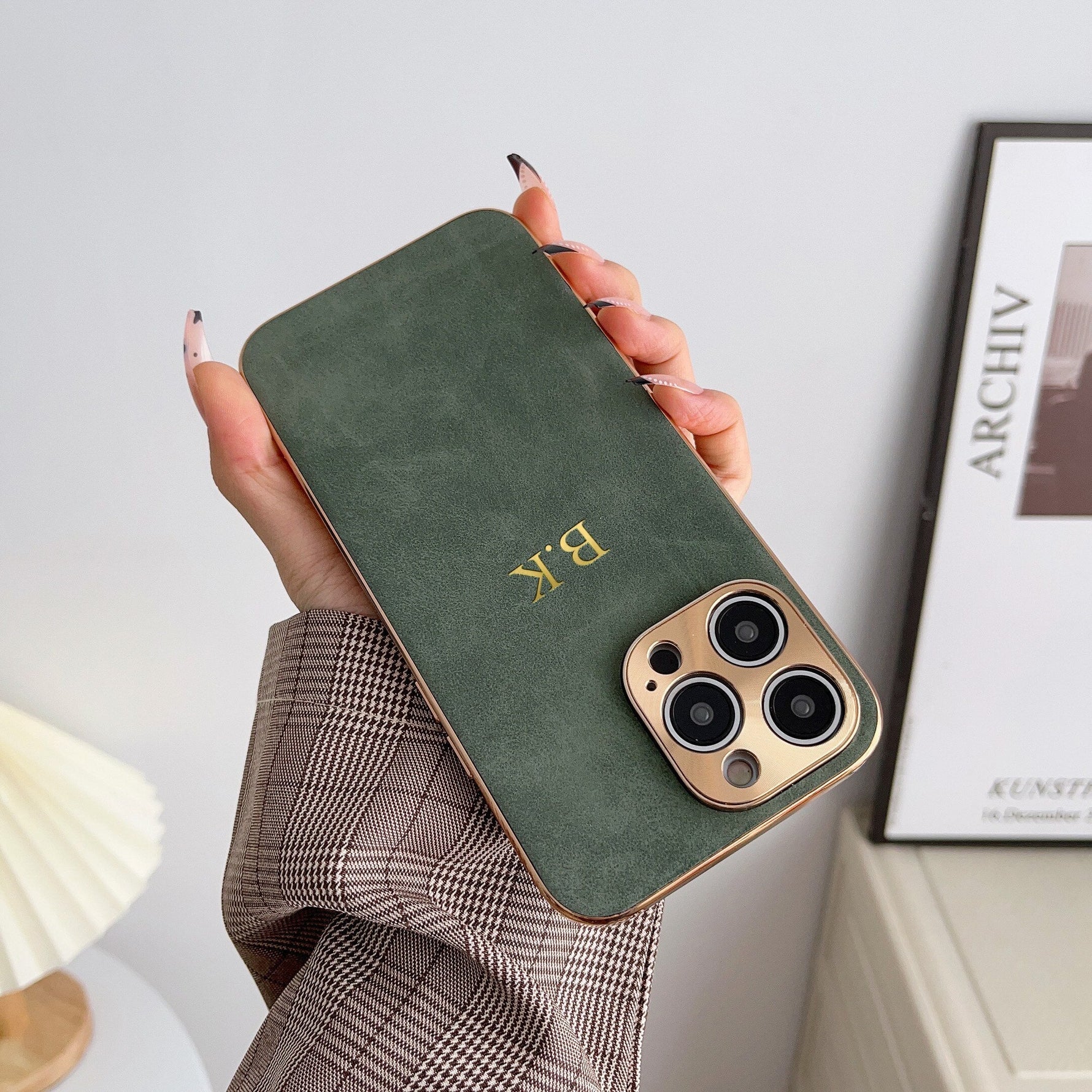 Luxuriöse Hülle für iPhone aus edlem Lammleder