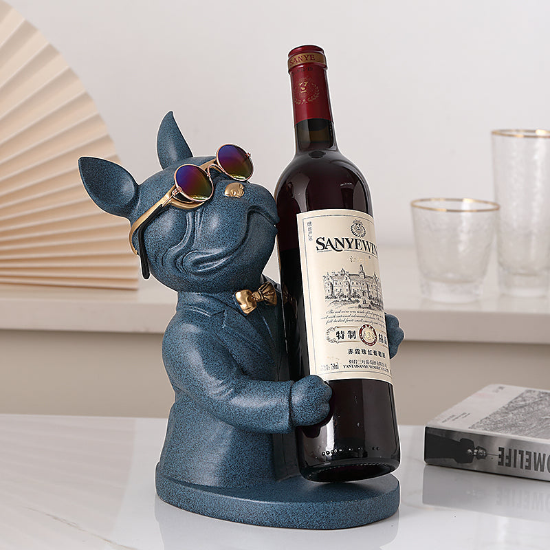 Eleganter Hunde-Figuren-Weinglashalter – Stilvolles Tischaccessoire