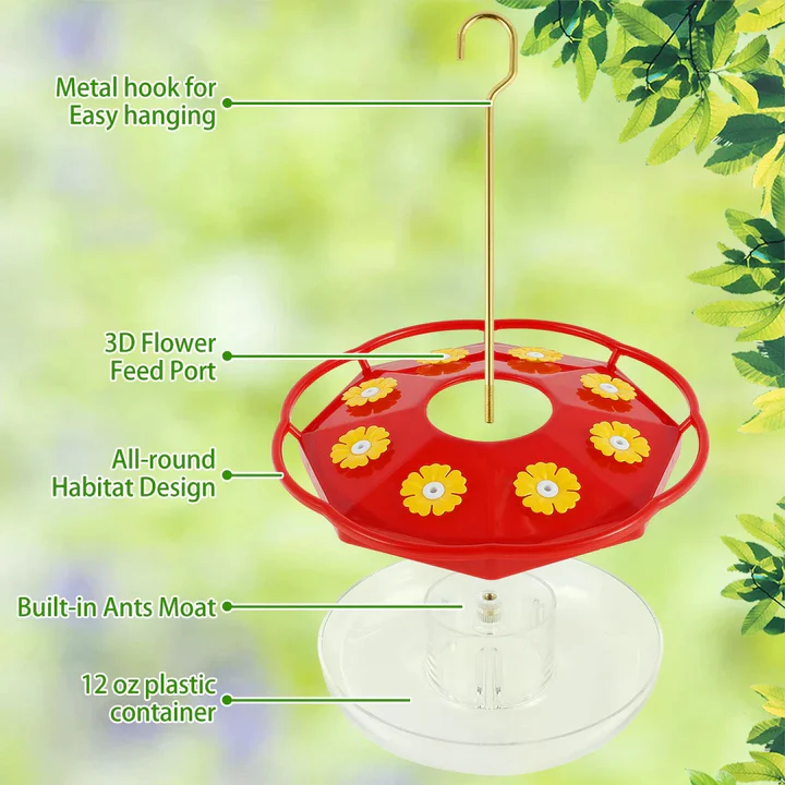 Blumenförmiger Kolibri-Futterspender