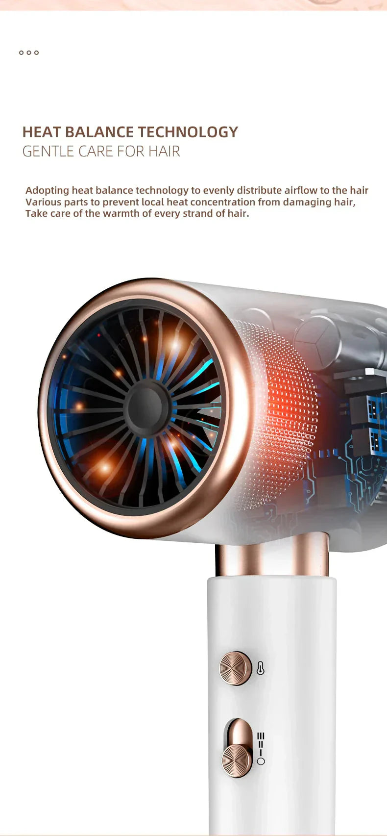 High-Performance Hair Dryer with Smart Ionic Care