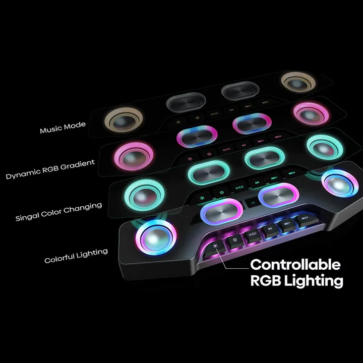 Bluetooth Lautsprecher für den Desktop mit RGB-Effekten