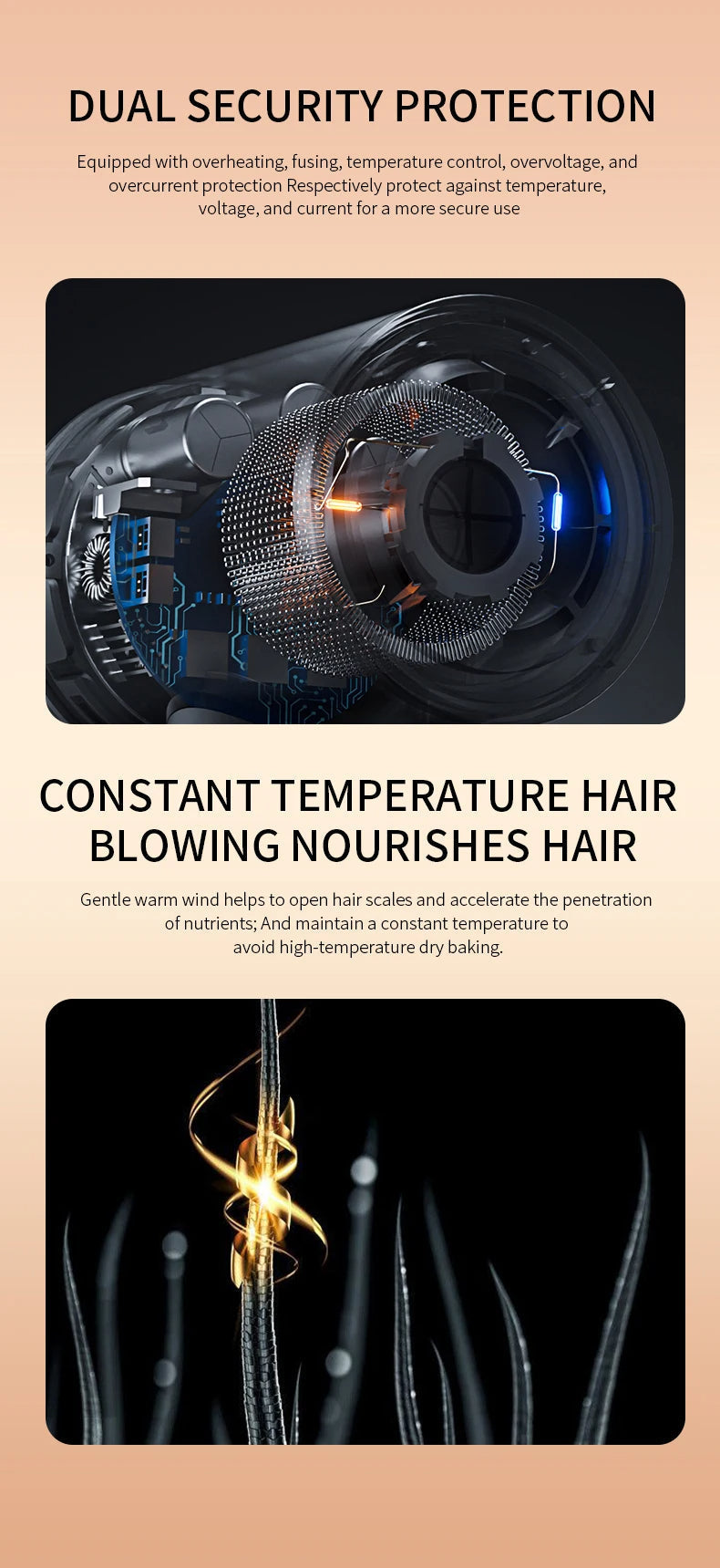 Professional Hair Dryer 2400W | Fast & Gentle for Perfect Styles