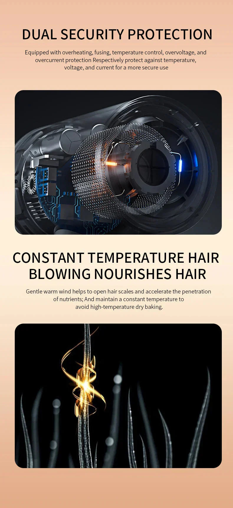 High-Performance Hair Dryer with Smart Ionic Care
