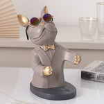 Eleganter Hunde-Figuren-Weinglashalter – Stilvolles Tischaccessoire