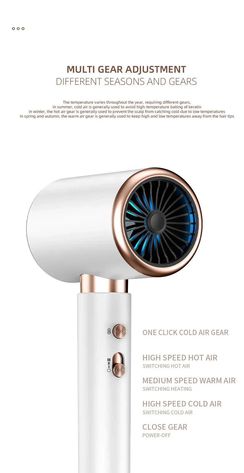 High-Performance Hair Dryer with Smart Ionic Care