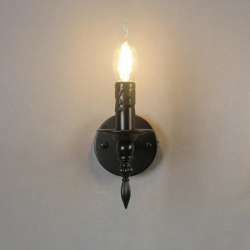 Elegante schwarze Wandleuchte