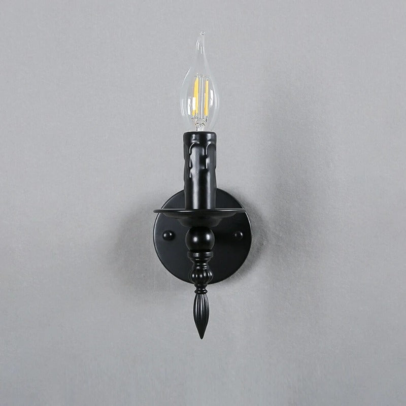 Elegante schwarze Wandleuchte