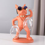 Eleganter Hunde-Figuren-Weinglashalter – Stilvolles Tischaccessoire