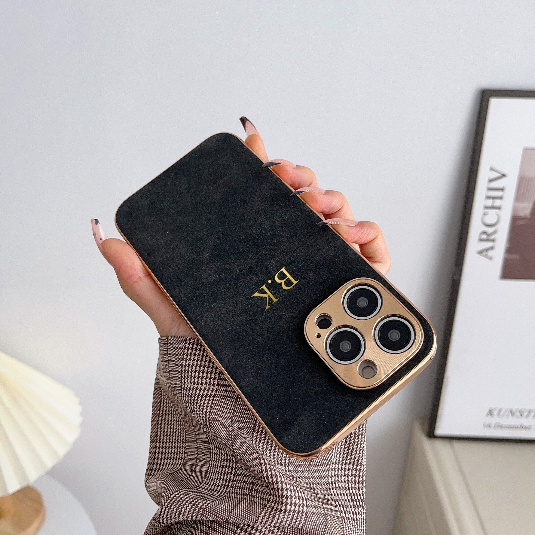 Luxuriöse Hülle für iPhone aus edlem Lammleder