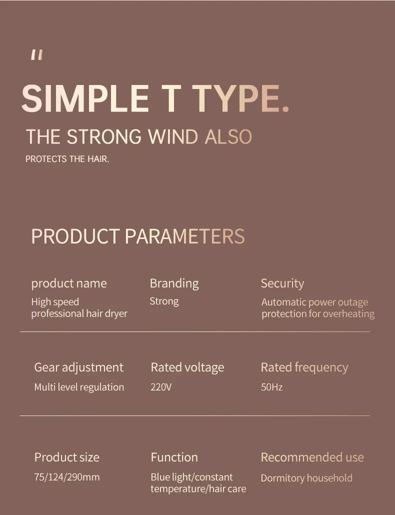 High-Performance Hair Dryer with Smart Ionic Care
