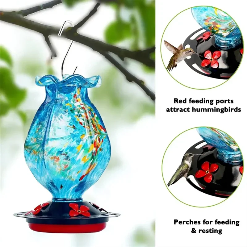 Glas Hängender Vogel Futterspender