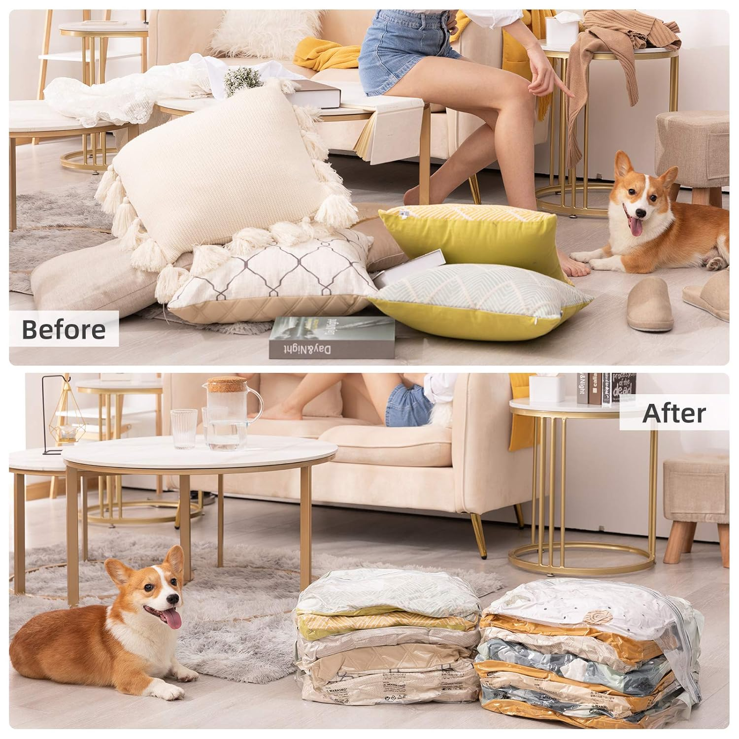 Space-saver - The self-compressing storage bag