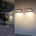 Solarbetriebene LED-Wandleuchte mit Sensor – Wetterfeste Außenbeleuchtung für Garten und Terrasse