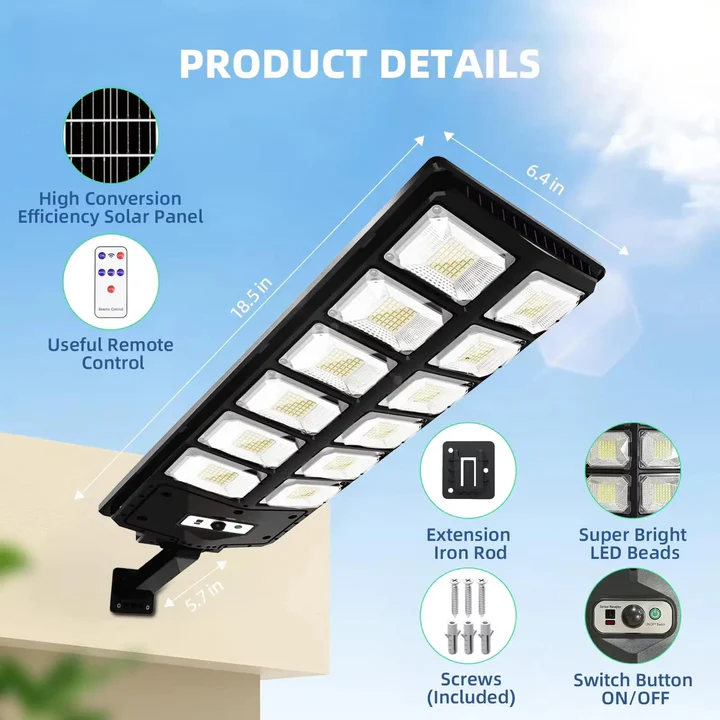 Solarbetriebene Straßenlampe für den Außenbereich