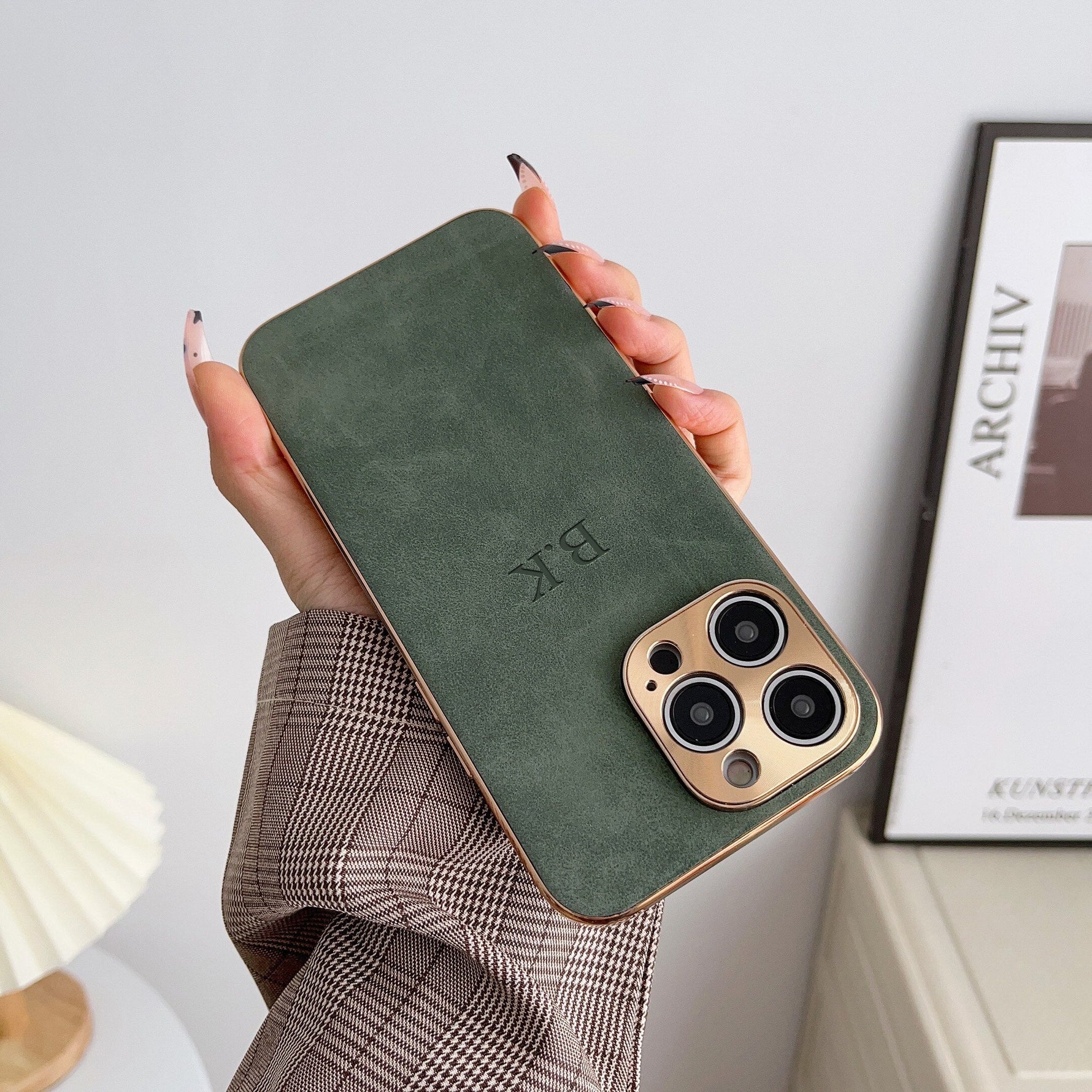 Luxuriöse Hülle für iPhone aus edlem Lammleder