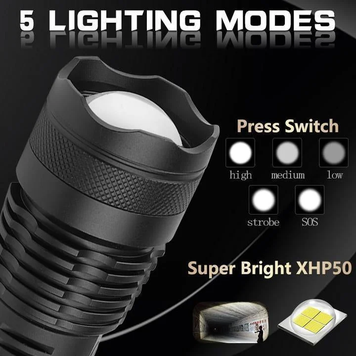 Hochleistungs-Taschenlampe mit 90.000 Lumen