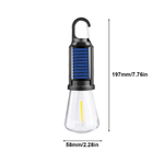Solarbetriebenes Campinglicht mit Haken und wiederaufladbar