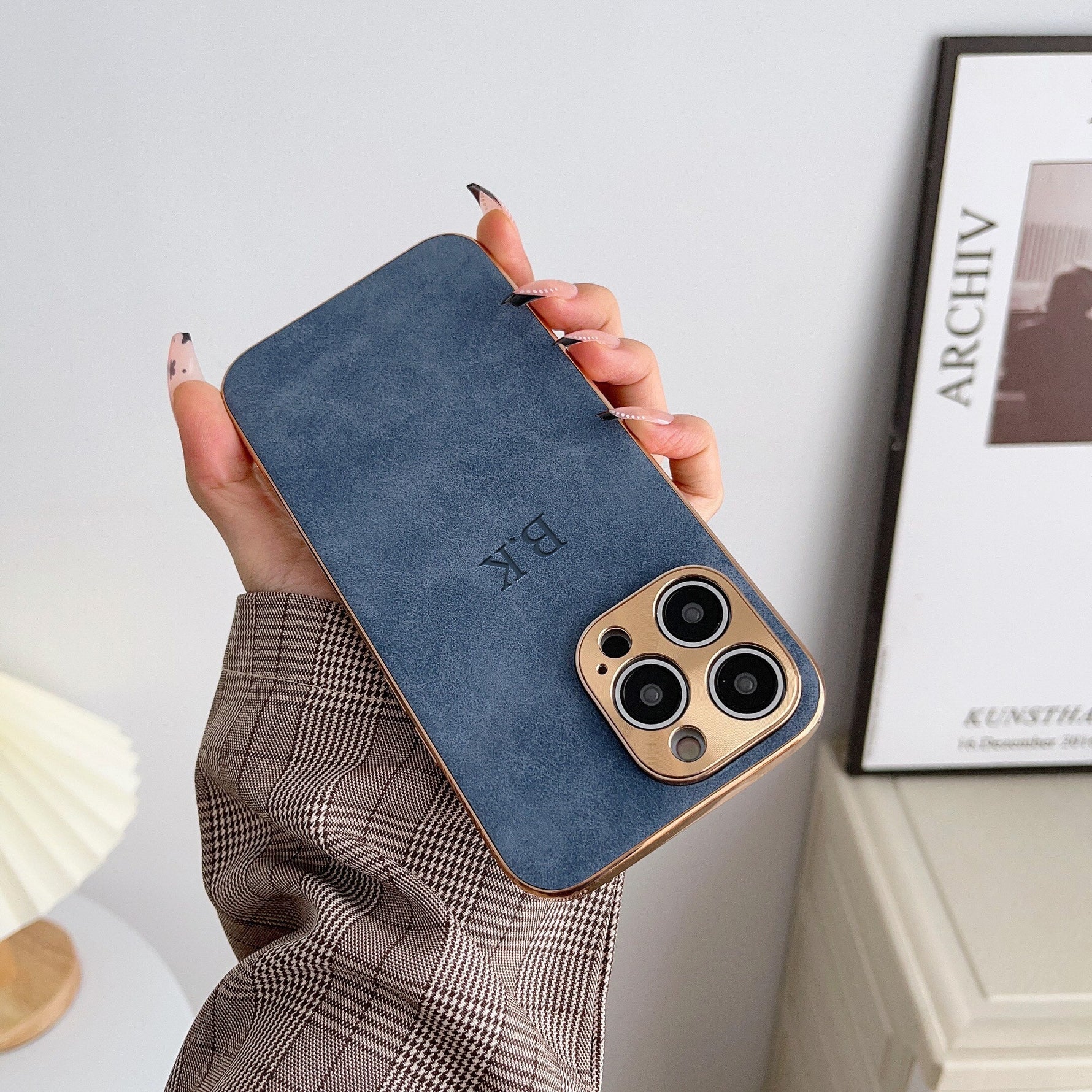 Luxuriöse Hülle für iPhone aus edlem Lammleder