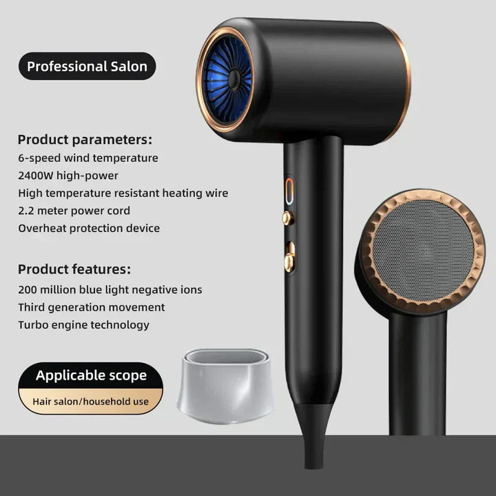 High-Performance Hair Dryer with Smart Ionic Care
