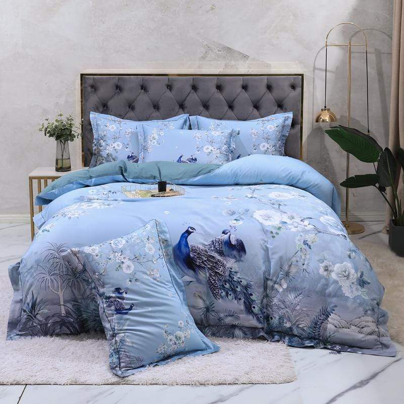 Naturinspirierte Bettwäsche Kollektion – 500 TC Ägyptische Baumwolle mit elegantem Blumenmotiv
