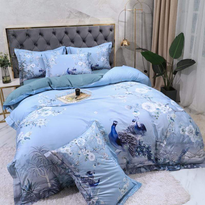 Naturinspirierte Bettwäsche Kollektion – 500 TC Ägyptische Baumwolle mit elegantem Blumenmotiv