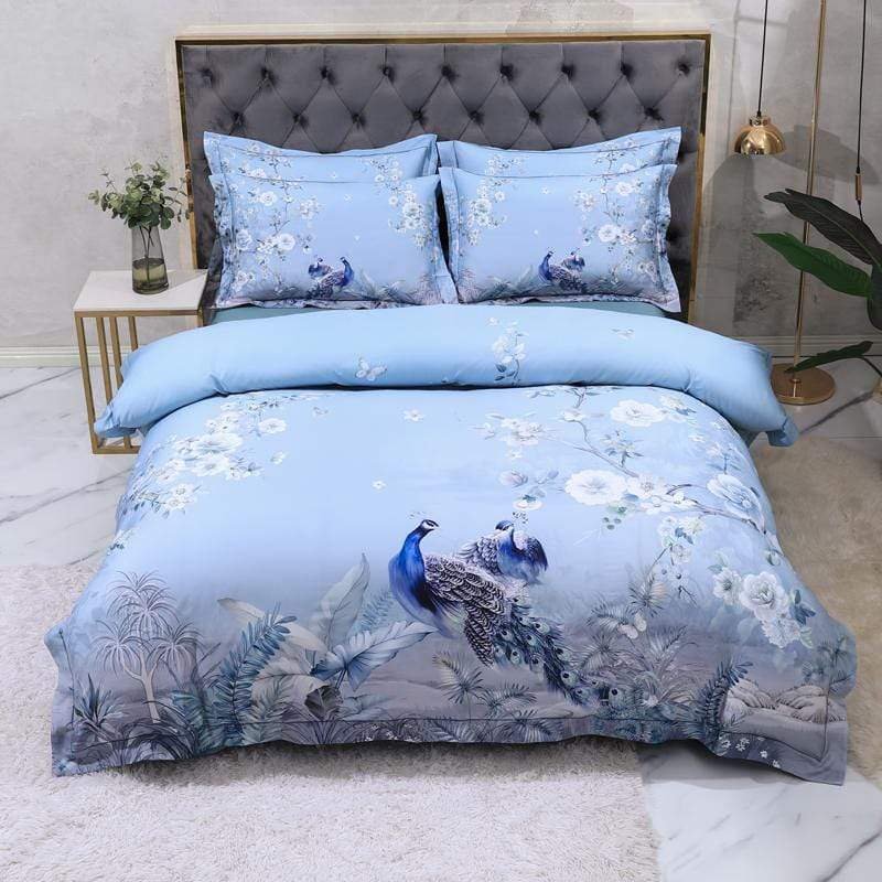 Naturinspirierte Bettwäsche Kollektion – 500 TC Ägyptische Baumwolle mit elegantem Blumenmotiv
