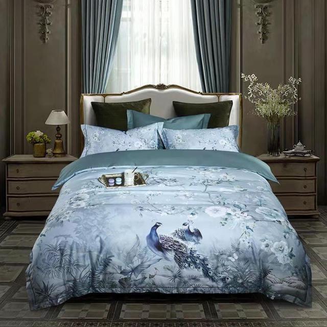 Naturinspirierte Bettwäsche Kollektion – 500 TC Ägyptische Baumwolle mit elegantem Blumenmotiv