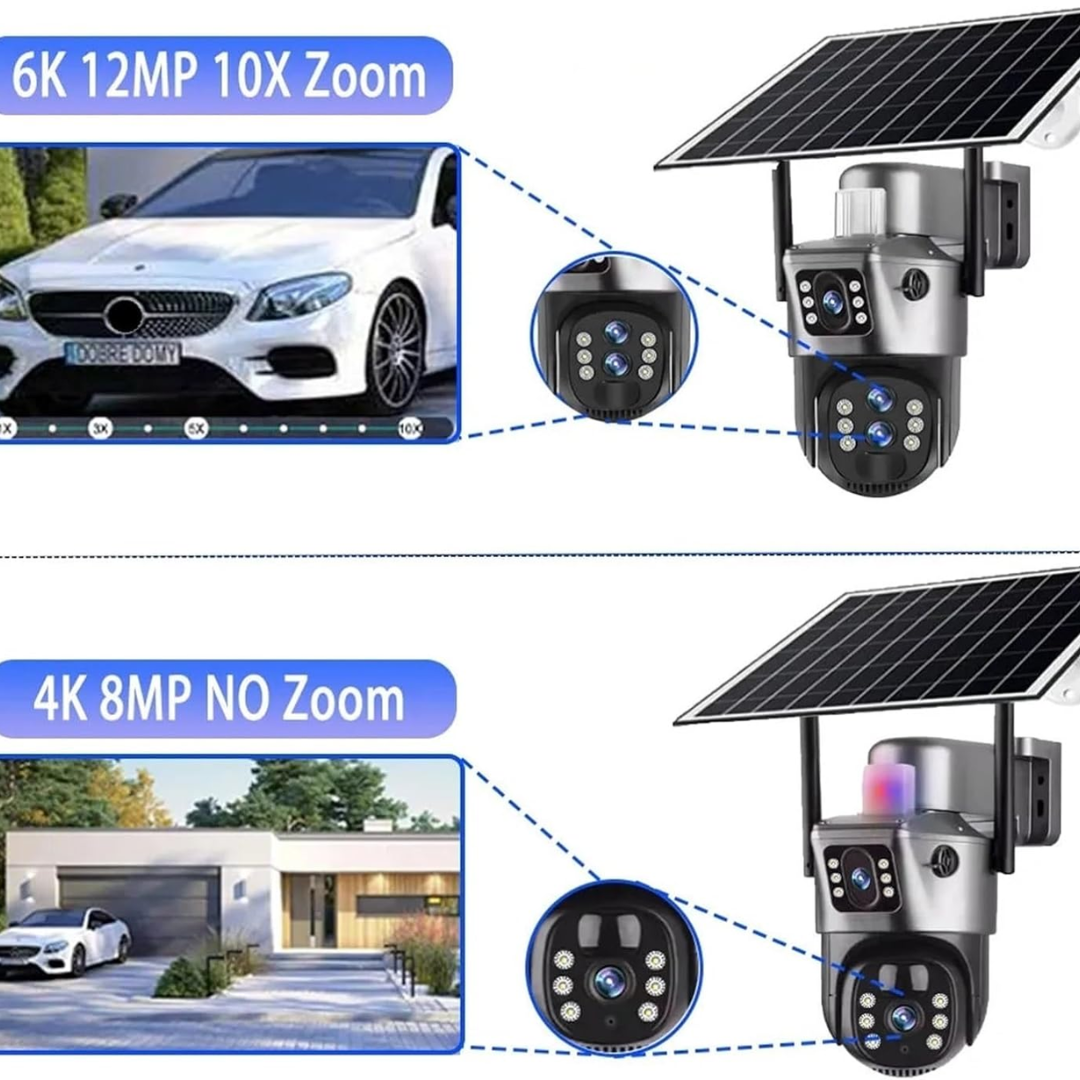 Kabellose 4K Überwachungskamera mit Solarenergie