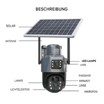 Kabellose 4K Überwachungskamera mit Solarenergie
