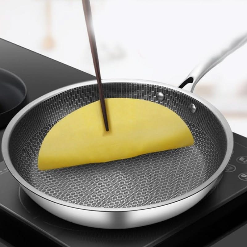 Stainless Steel Frying Pan with Non-Stick Surface for Effortless Cooking