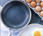 Stainless Steel Frying Pan with Non-Stick Surface for Effortless Cooking
