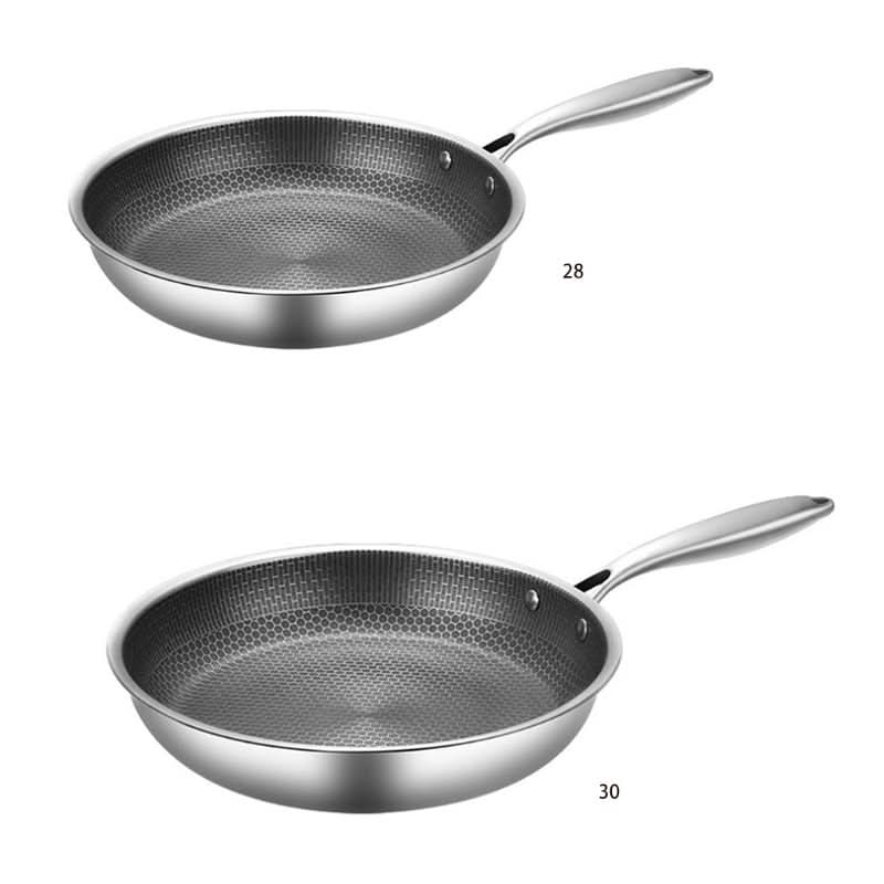 Stainless Steel Frying Pan with Non-Stick Surface for Effortless Cooking