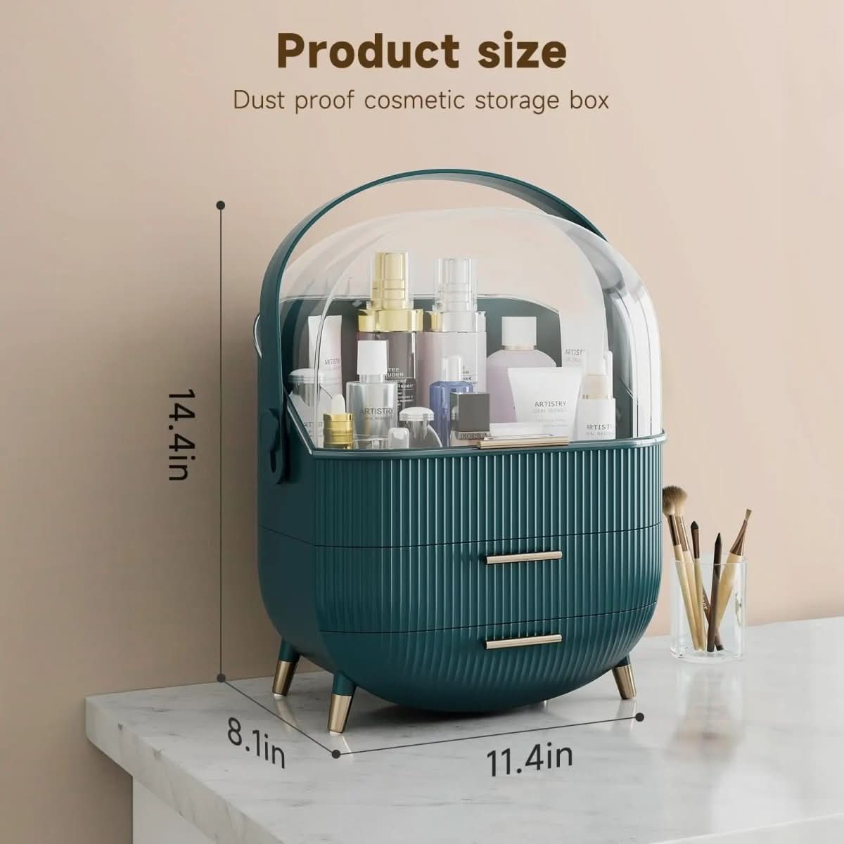 Waterproof Cosmetic Storage Case - Dustproof Makeup Organizer