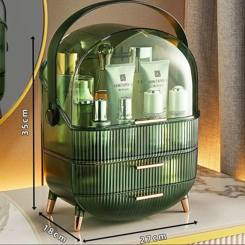 Waterproof Cosmetic Storage Case - Dustproof Makeup Organizer