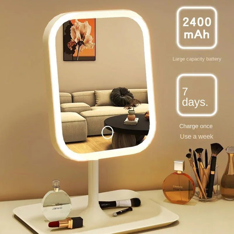 Eleganter LED Schminkspiegel mit Touch-Steuerung und 3 Lichtmodi