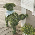 Kreativer Gartenhund aus Kunstbuchsbaum