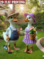 Joyful Garden Plug-in Duck | Charming Acrylic Figure for Your Garden