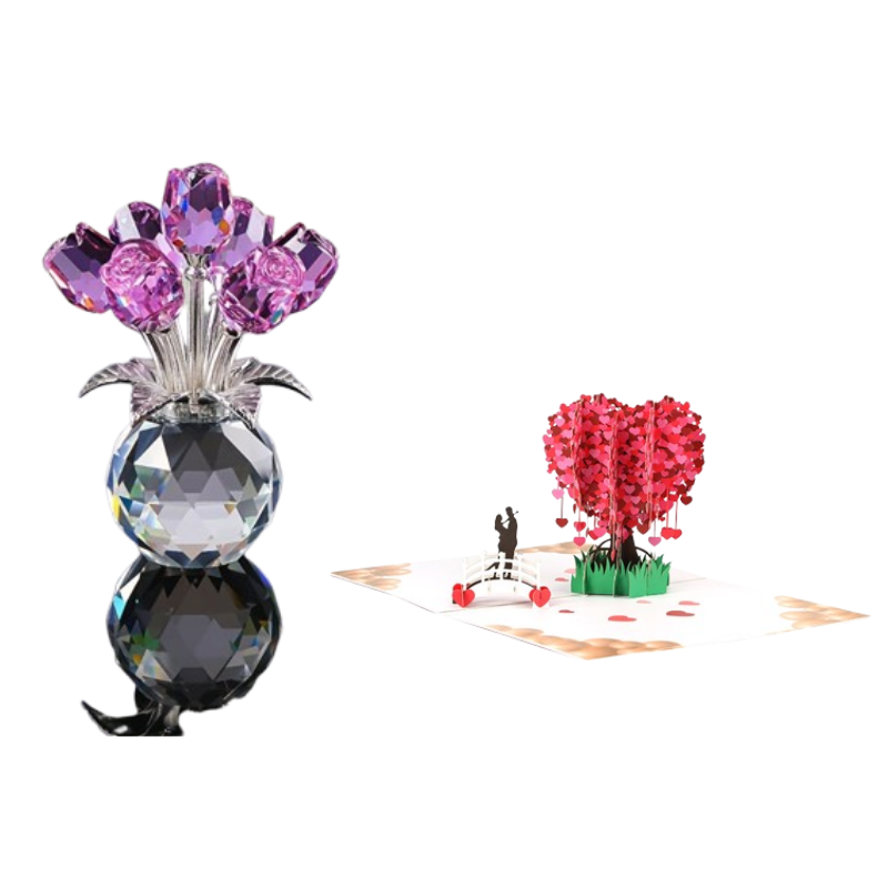 Ewige Eleganz - Strahlende Kristallblume für Ihr Zuhause