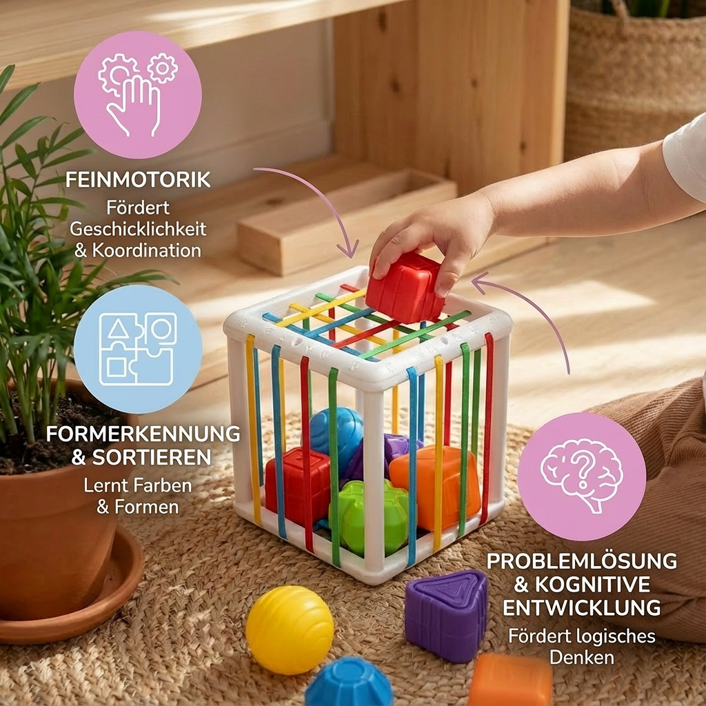 Formen Sortierspiel für Kinder – Montessori Motorikspielzeug