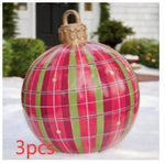 Aufblasbarer Weihnachtsball für den Außenbereich 60 cm – Wetterfeste PVC-Dekoration