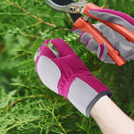 Robuste Gartenhandschuhe mit Rindslederverstärkung