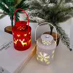 Elektronische Weihnachtskerze mit flackerndem LED-Licht – Dekorativer Eisenständer für drinnen