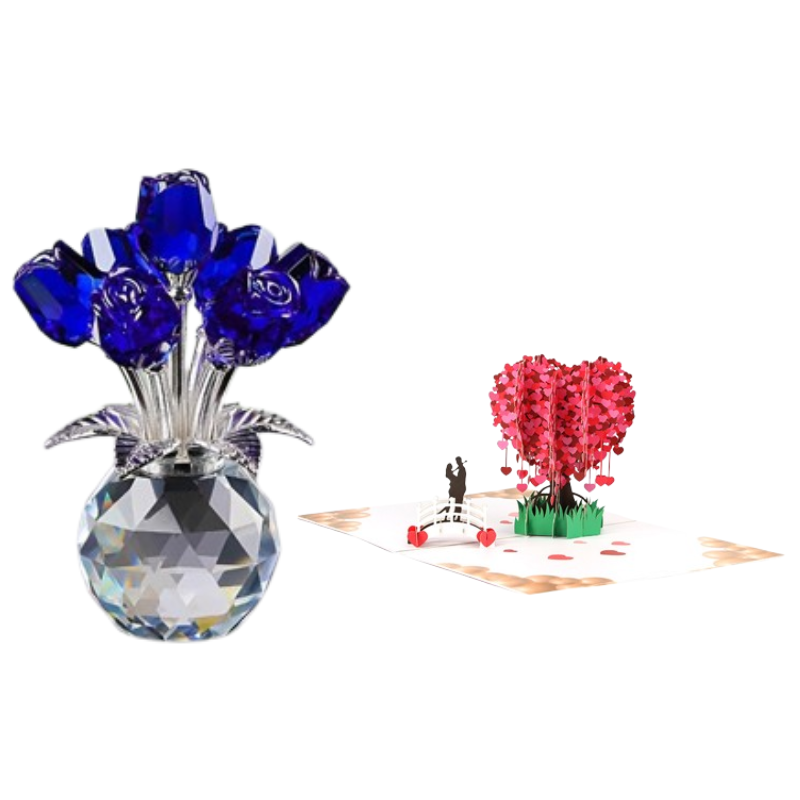 Ewige Eleganz - Strahlende Kristallblume für Ihr Zuhause